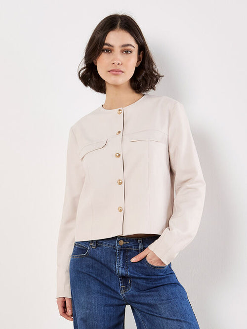 Light beige lightweight jacket
