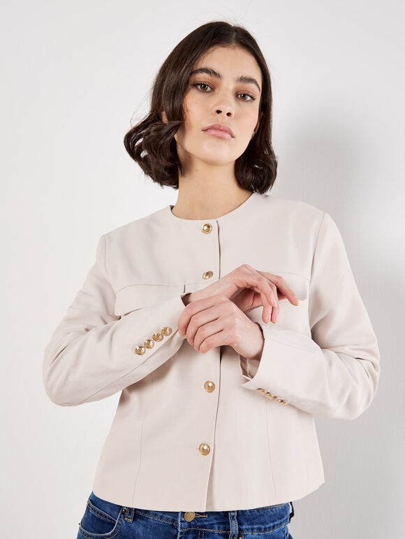 Light beige lightweight jacket